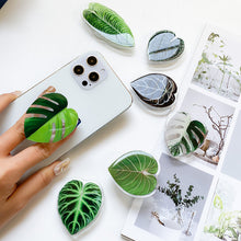 Load image into Gallery viewer, Cute Green Leaves Smartphone Holder Finger Stand  Support For Phone Handband
